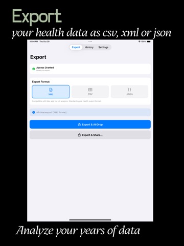 Health Data AI Analyzer iPad screenshot