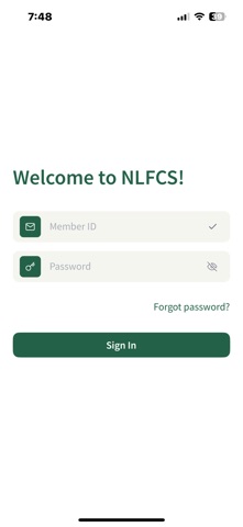 NLFCS Member App screenshot