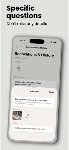 Home viewing - house checklist Screenshot 2 of 5