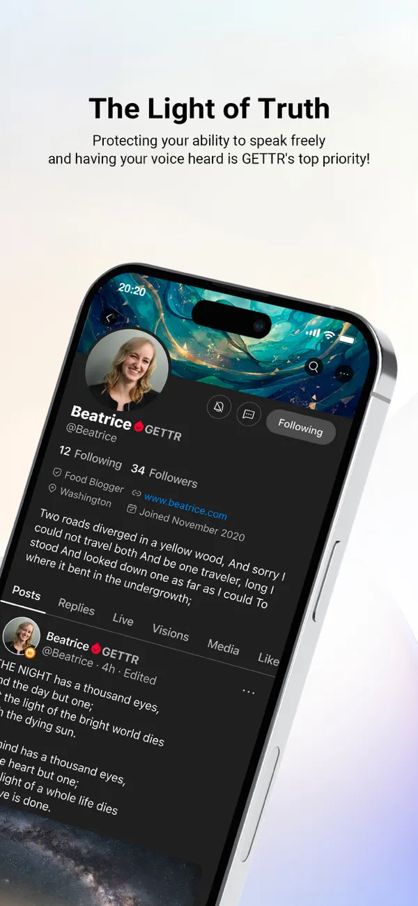 Screenshot #2 pour GETTR - A Marketplace of Ideas