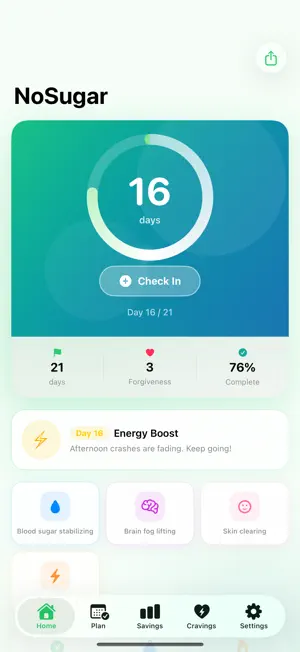 NoSugar: Quit Sugar Tracker screenshot 1