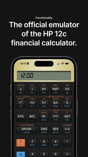 Screenshot von HP 12c Financial Calculator auf dem iPhone 1