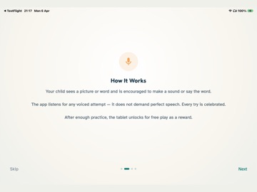 SpeakToMe App iPad screenshot