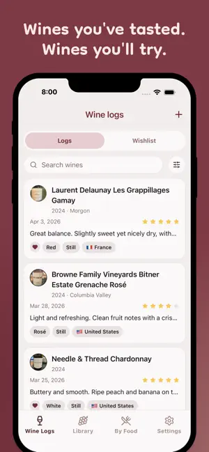 WineLog - Your wine guide screenshot 1