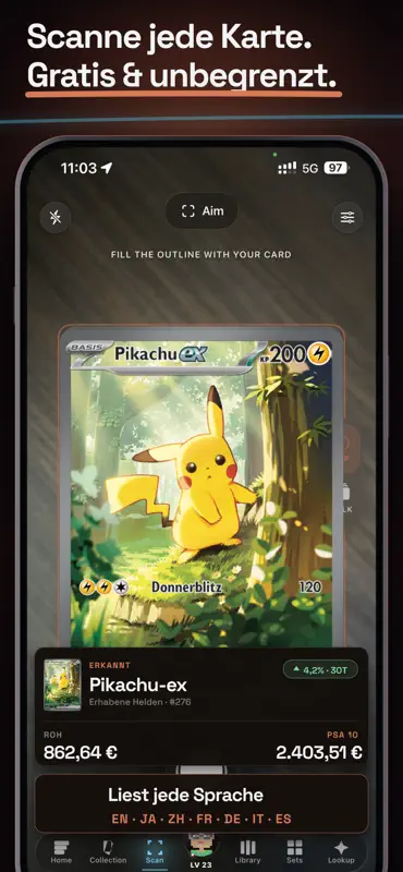 Sparkl.gg: TCG-Kartenscanner screenshot 1 of 10
