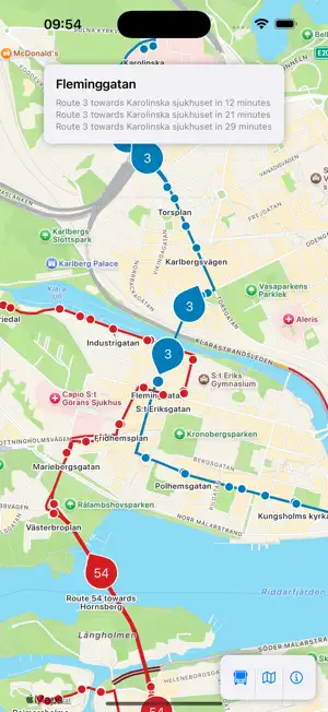 Stockholm live map screenshot 3