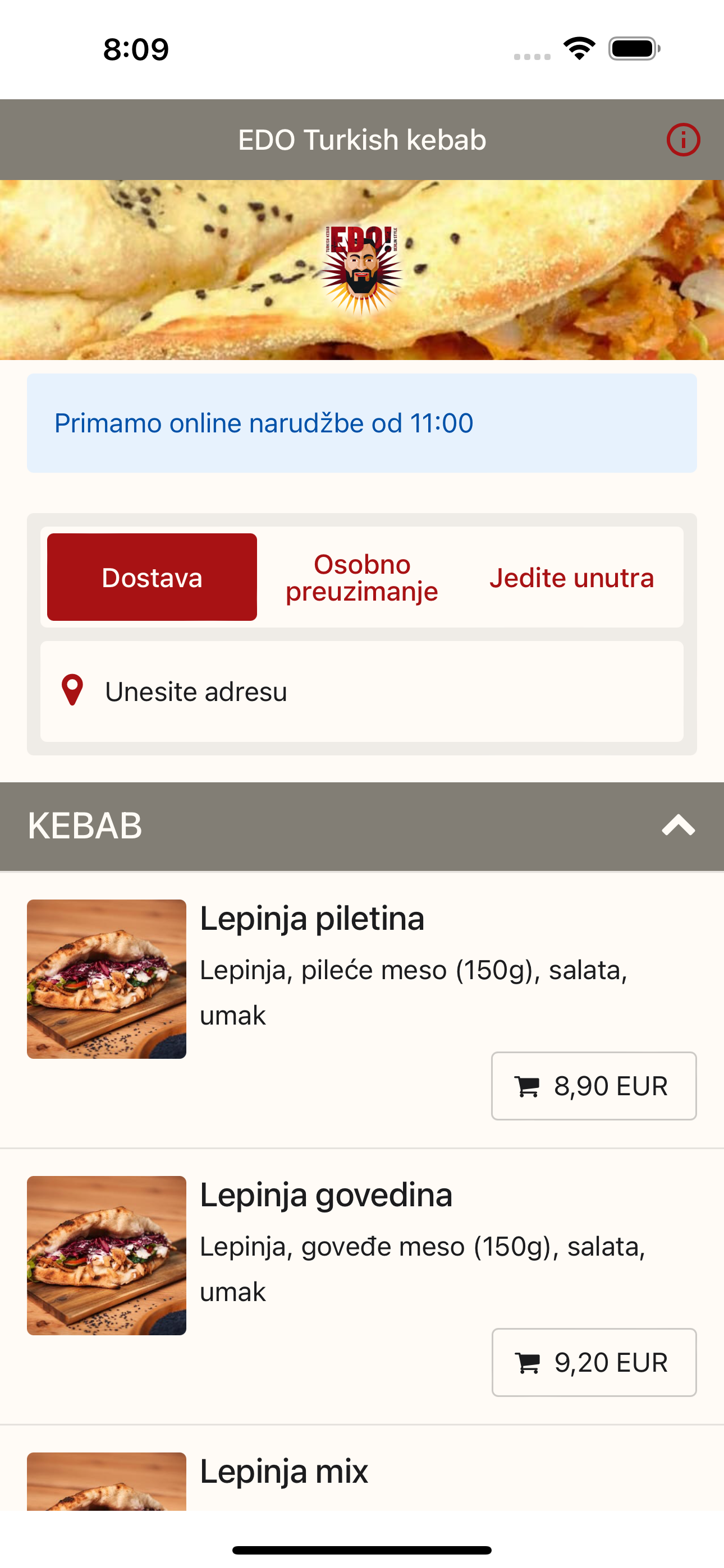 EDO Turkish kebab