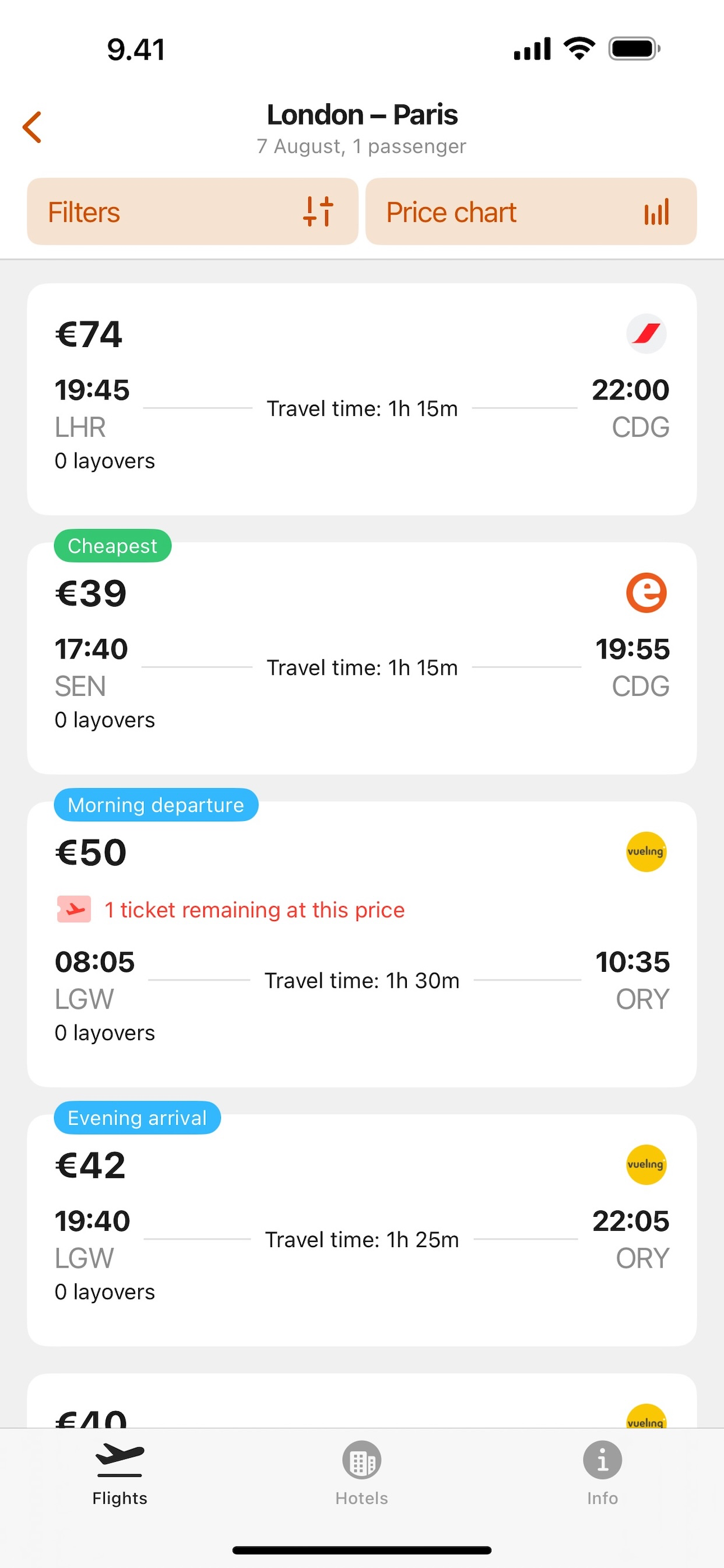 Cheap flights — All airlines
