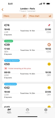 Cheap flights — All airlines iPhone screenshot