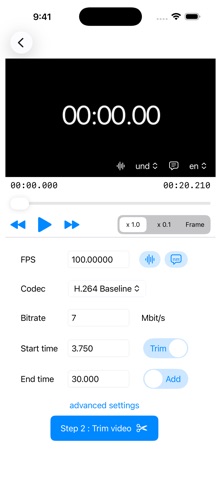 Video Trimmer - with seconds screenshot