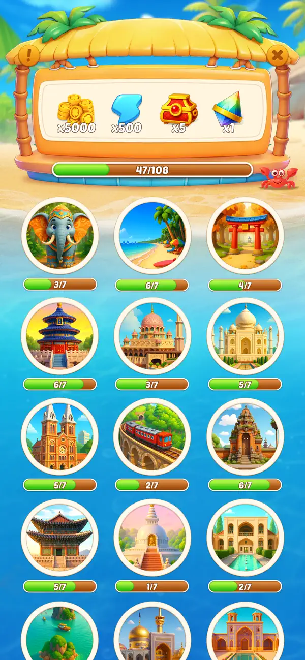 Merge City: Travel & Story iOS Mod IPA screenshot 6 - iOS game interface