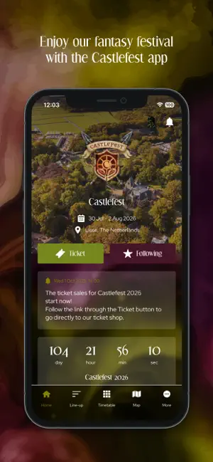 Castlefest iPhone screenshot 1