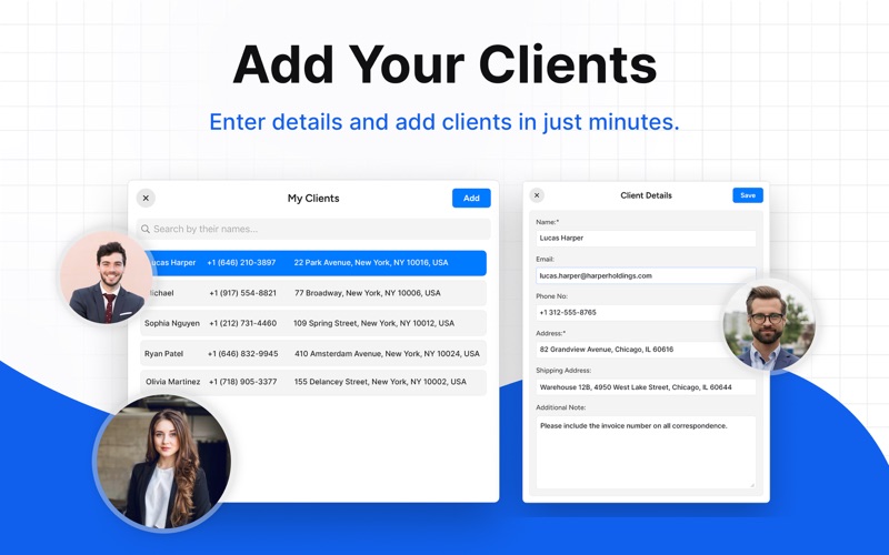 Invoice Maker: invoice fly 2go iPhone screenshot