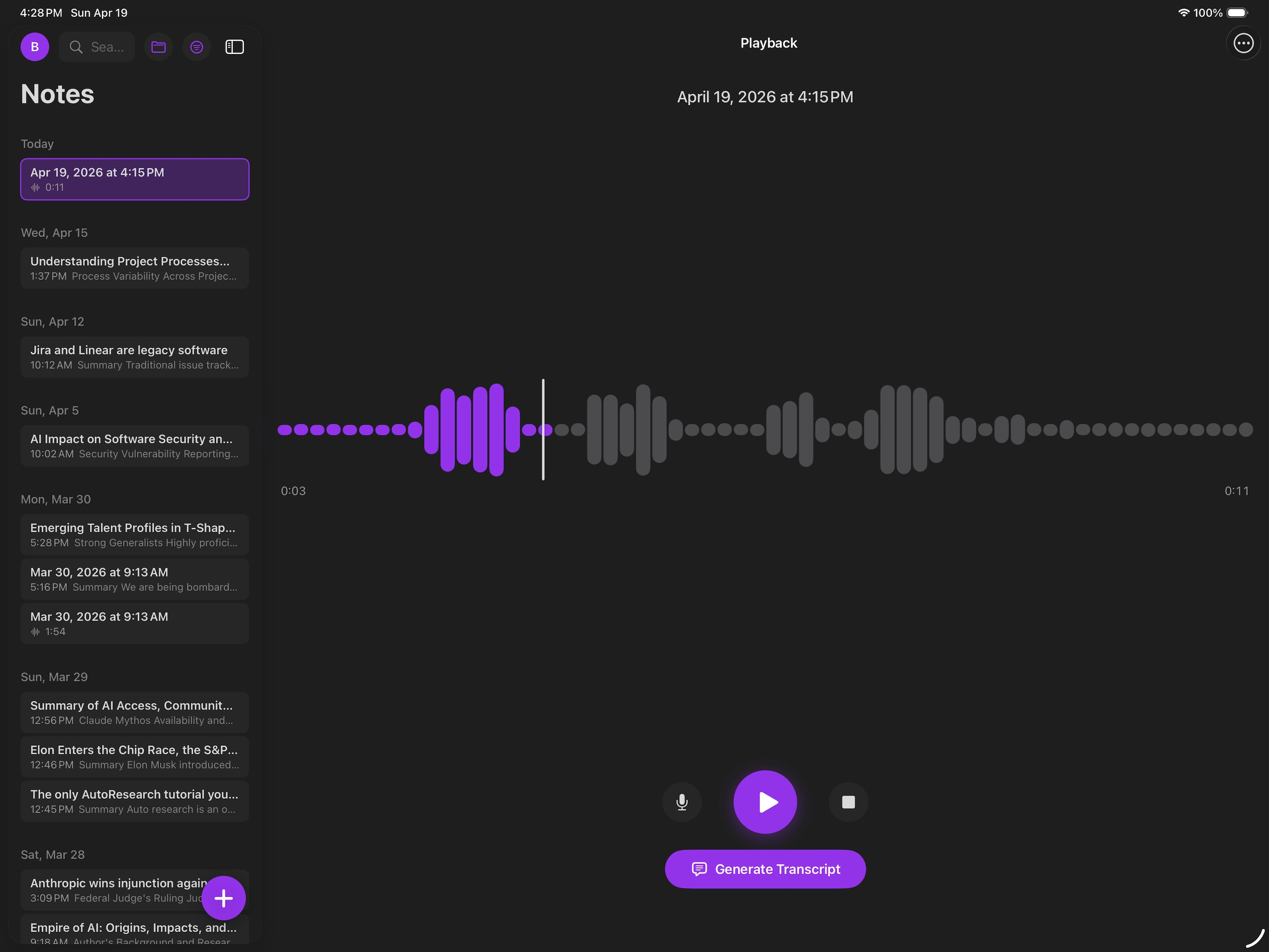 Jotley: Voice to Summary