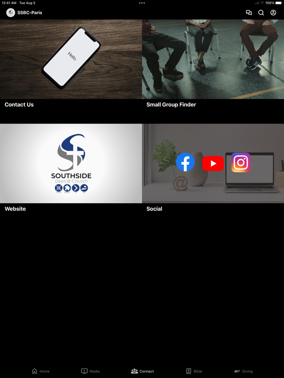 Southside Baptist-Paris iPad screenshot 3 - Education app