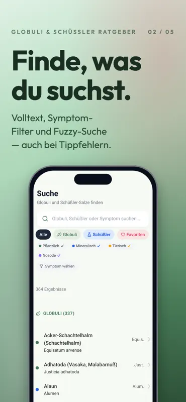 Globuli & Schüßler Ratgeber screenshot 2 of 5