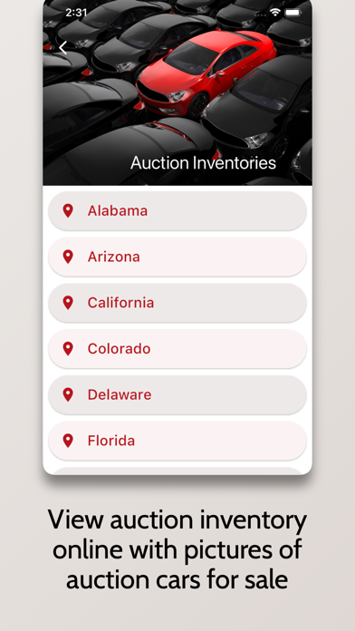 Used Car Auctions App USA Screenshot