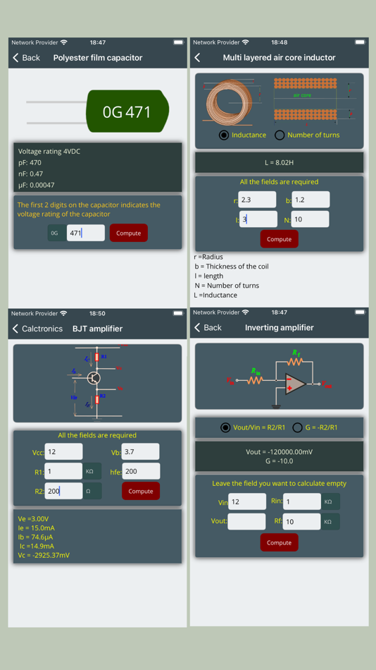 #7. Electrocalc: electronics tools (iOS) By: Anas Abubakar