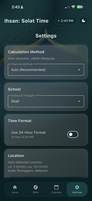 Ihsan: Solat Time Screenshot 3 of 5