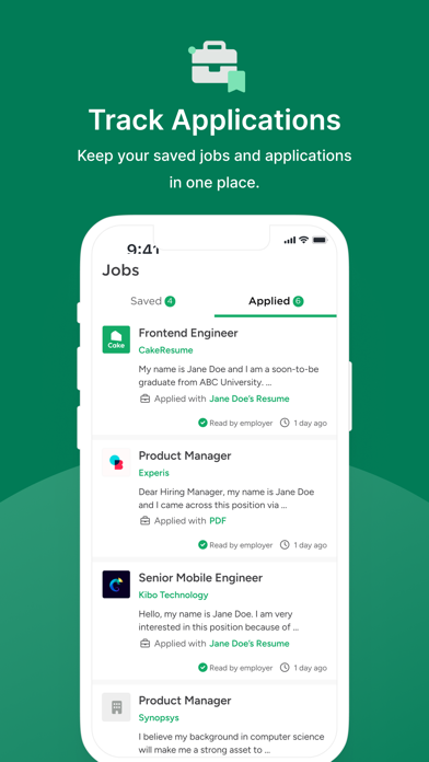 Cake: Job, Resume & Networking iPhone screenshot 9 - Business app