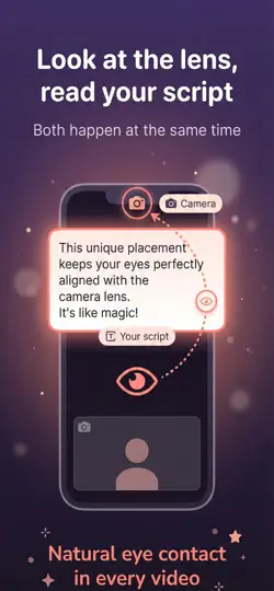 Captura de pantalla de LookUp: Eye Contact Prompter en iPhone 2