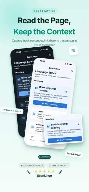 ScanLingo: Book OCR Vocabulary screenshot 1