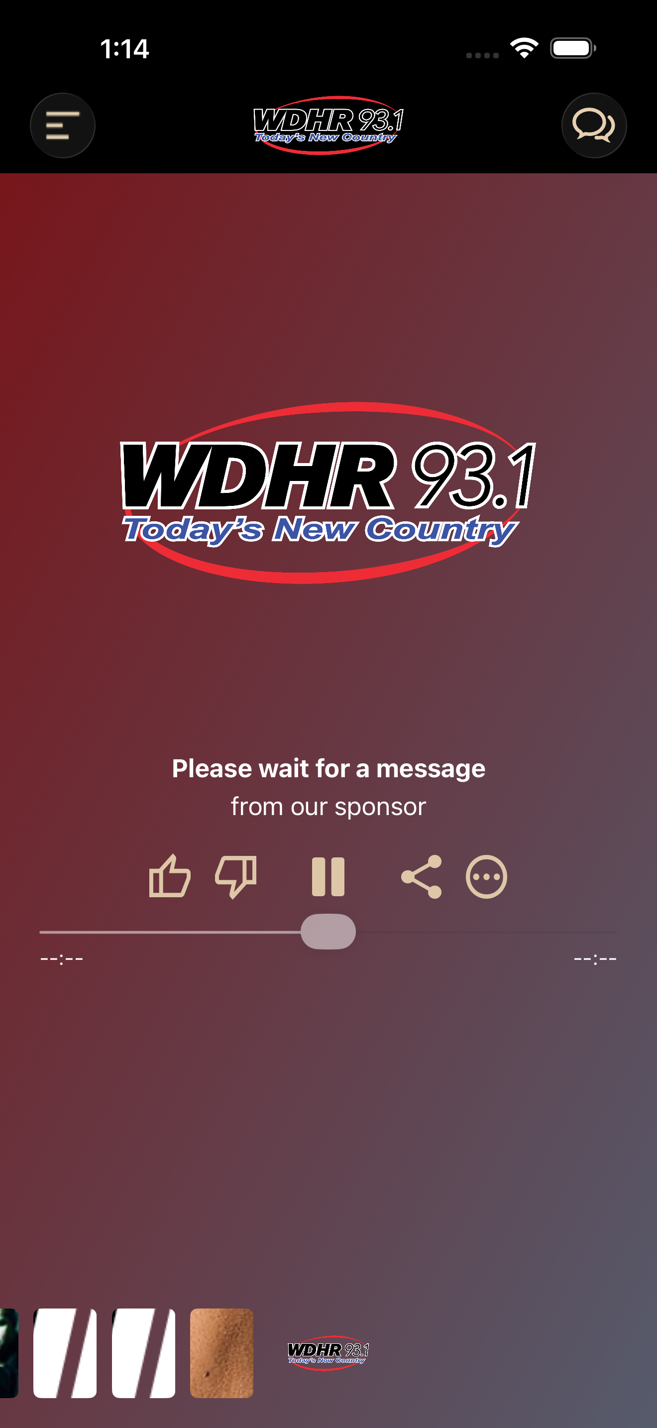 93.1 WDHR screenshot 2