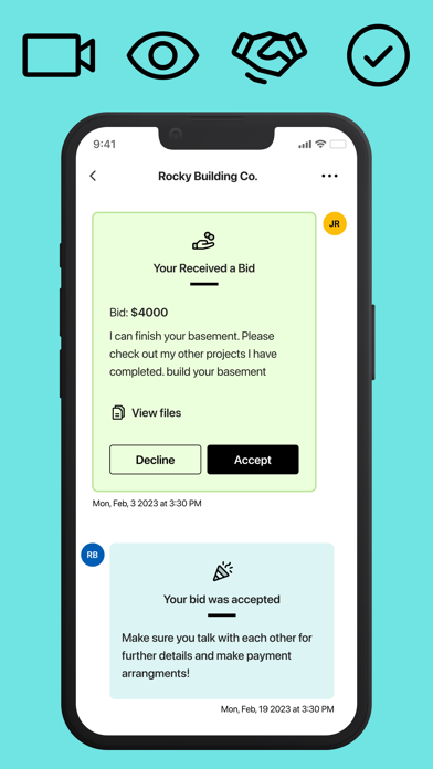 Bideo - Find a contractor Screenshot