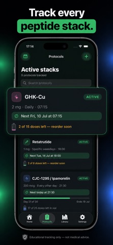 Peptide Tracker - PeakTide Screenshot 5 of 5