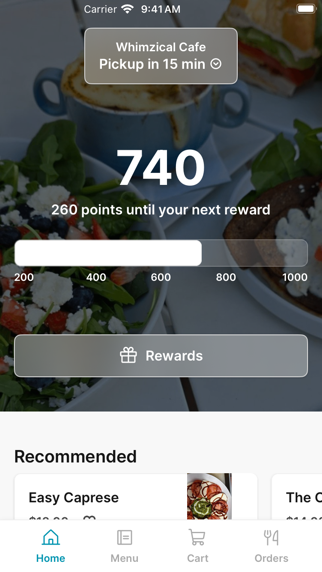 Whimzical Cafe app screenshot