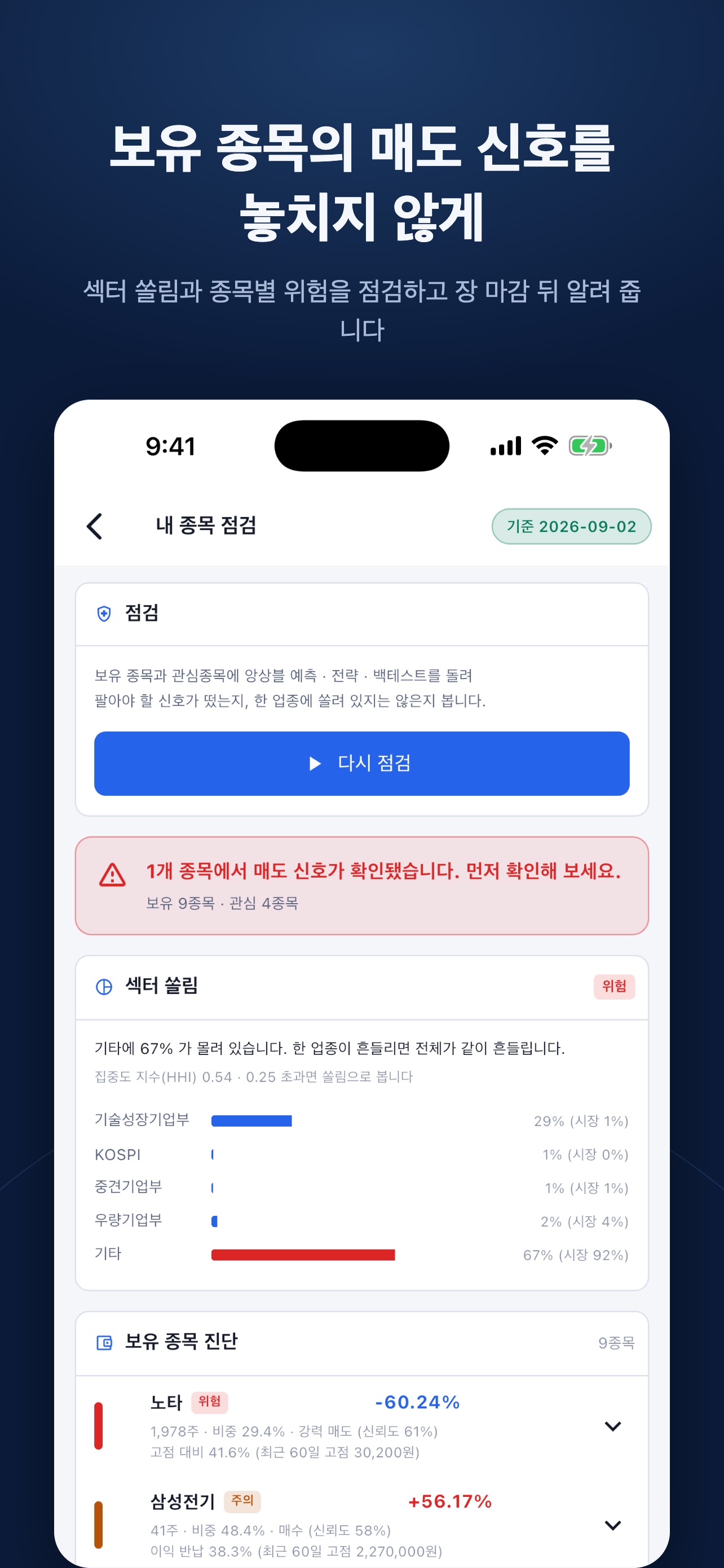 Screenshot 2 of FlowStock — 종목 분석·매도 신호