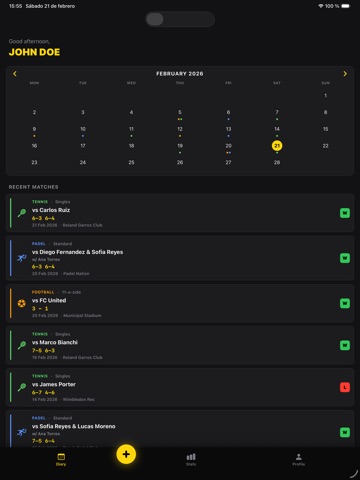 RecordUp: Match Tracker iPad screenshot