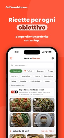 GetYourMacros: Dieta e Spesa screenshot