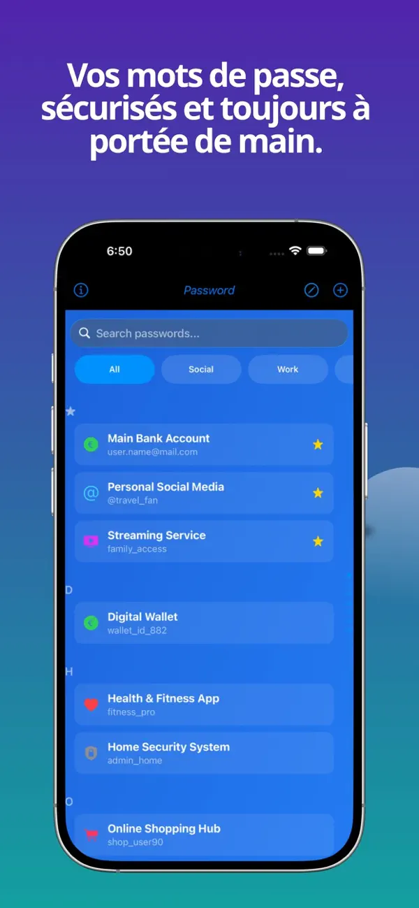 Screenshot #1 pour Protégez password pro