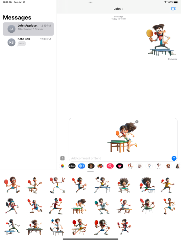 Screenshot #5 pour Goofy Table Tennis Stickers