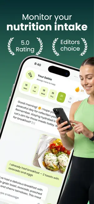 Eattie: AI Food Diary & Diet screenshot 1