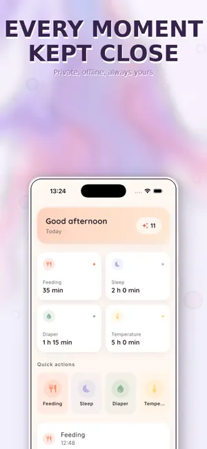 MimiLog — Baby & Infant Log screenshot 1