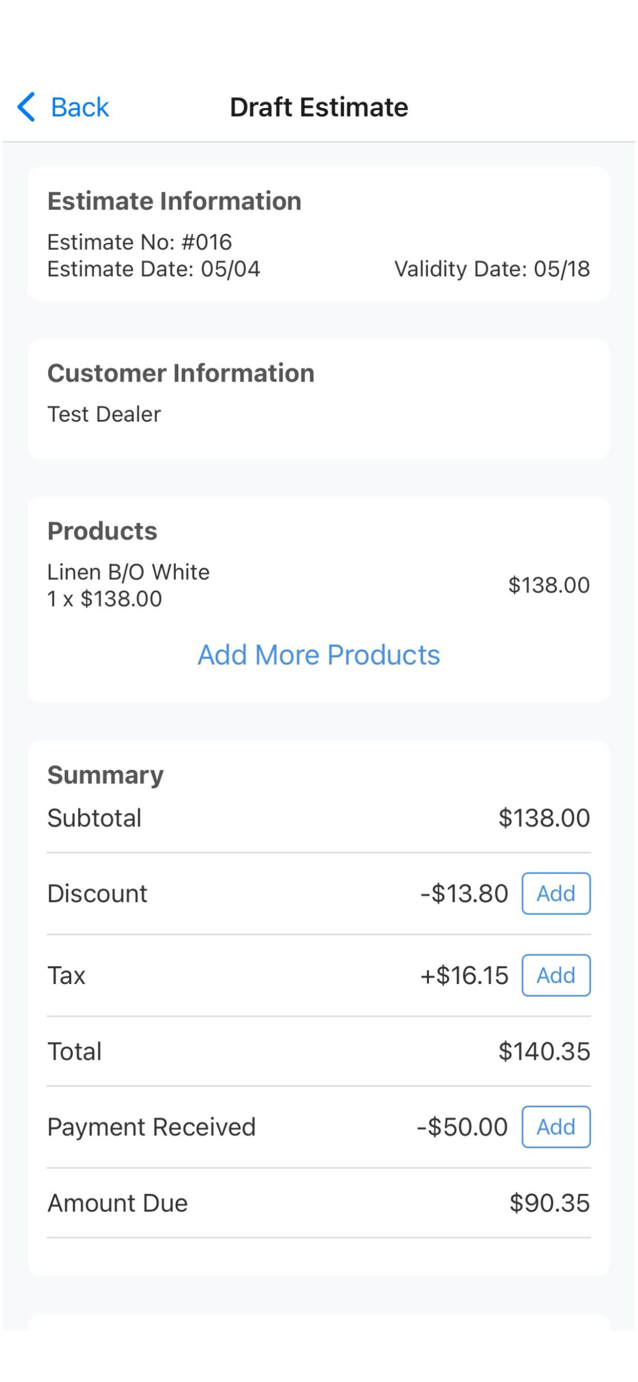Quick Estimates SupplyCircle