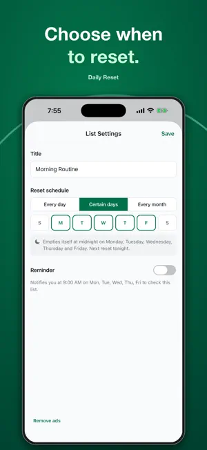 Daily Reset Checklist screenshot 3