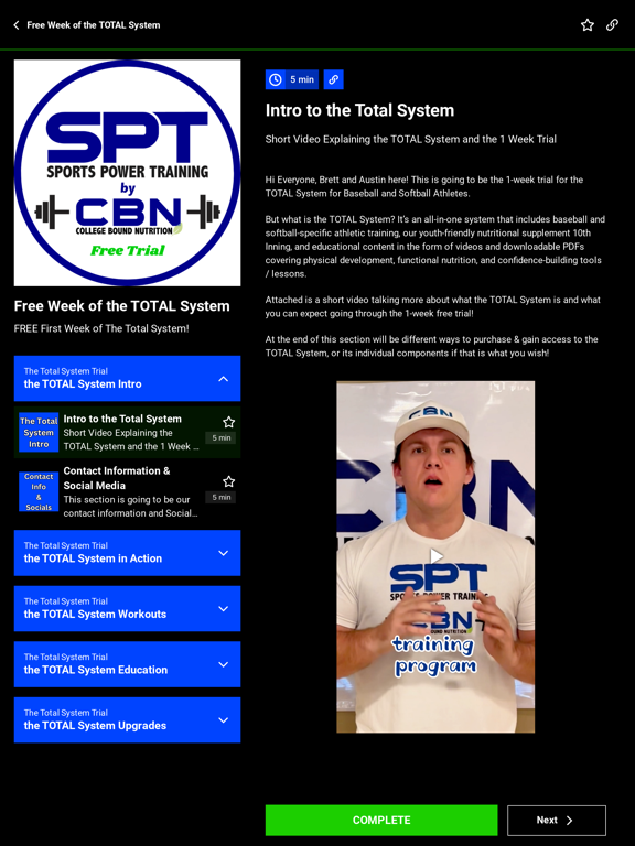 Sports Power Training iPad screenshot 3 - Sports app