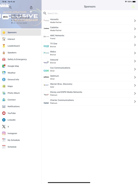 39th Annual NAMIC Conference iPad screenshot 3 - Business app