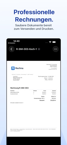 Screenshot 3 of Rechna - Rechnung & Angebot App