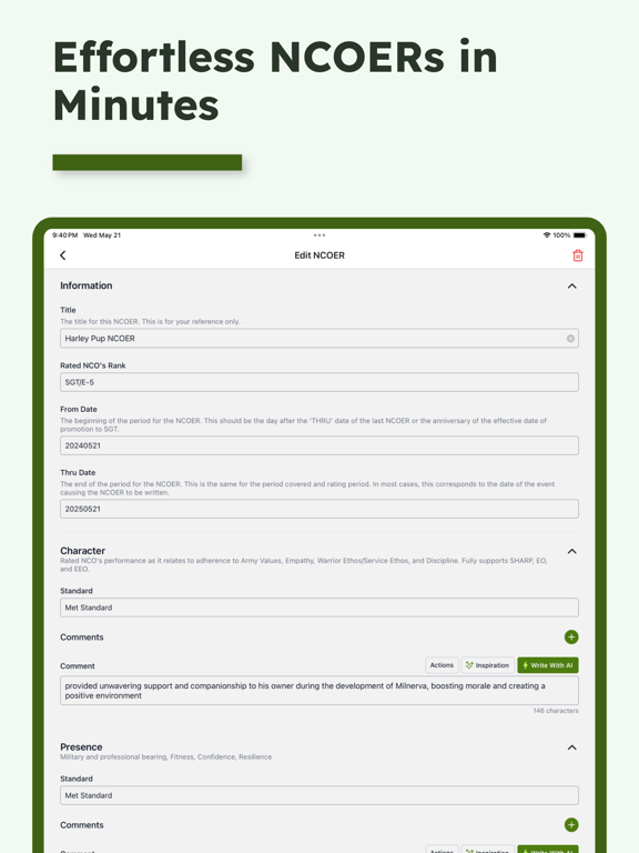 Milnerva iPad screenshot 3 - Productivity app