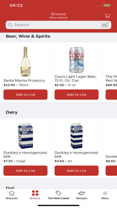 Miles Market Screenshot