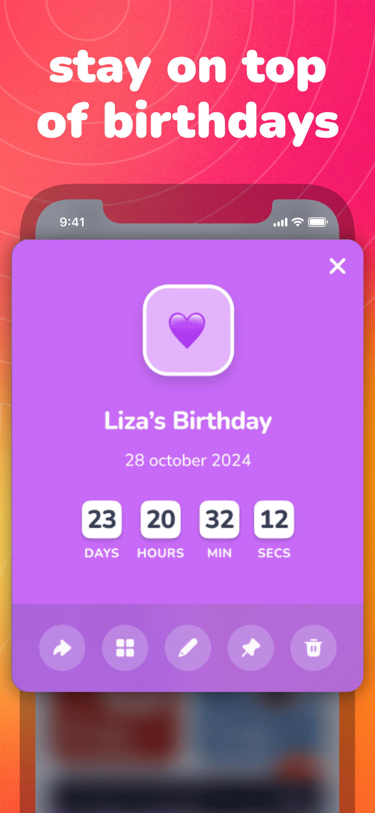 Countly: Countdown, Date Timer