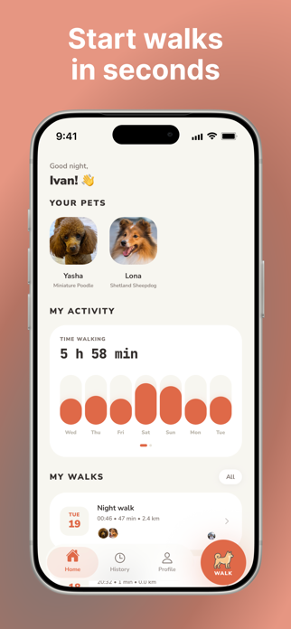 Lapka - Dog Walk Tracker Screenshot 1 of 7