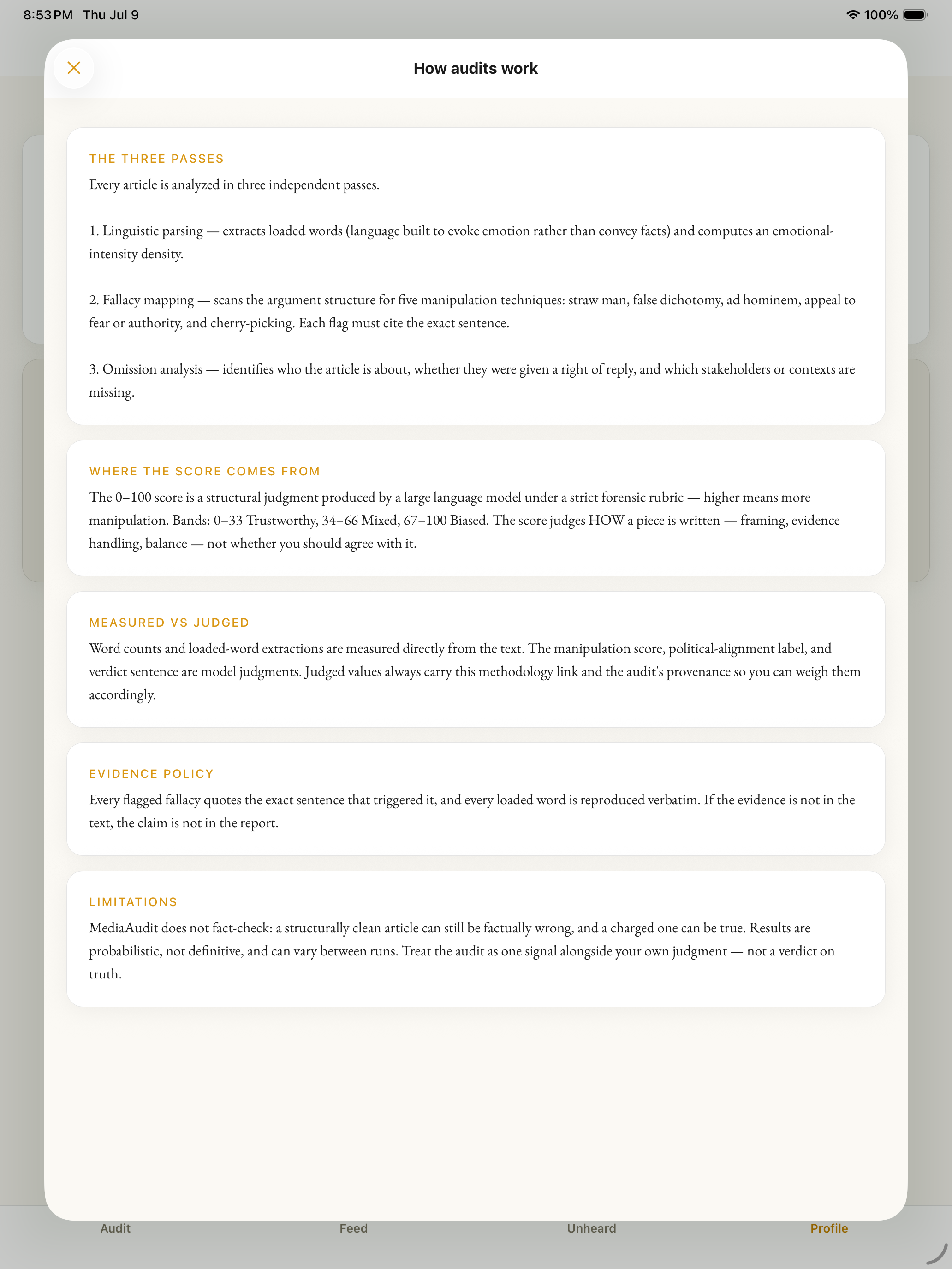 MediaAudit: News Analysis