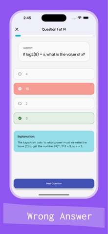 Math Quiz: Learn Math Fast iPhone screenshot