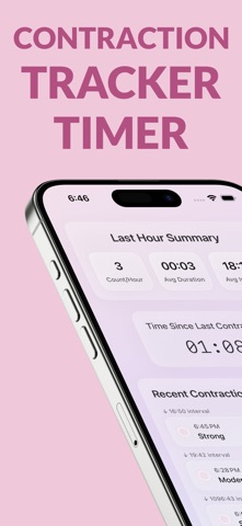 Contraction tracker & timer screenshot