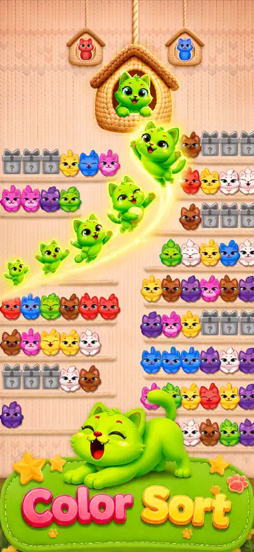 Cutie Sort - かわいい色分けゲーム screenshot 4 of 5